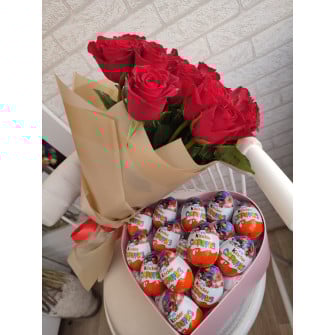 Комбо 15 роз стандарт