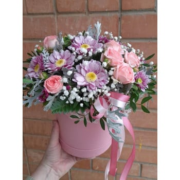 Коробка цветов "Нежность" Коробка цветов "Нежность"